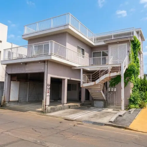 長岡市の整体院Lines.の建物外観と来院時の目印