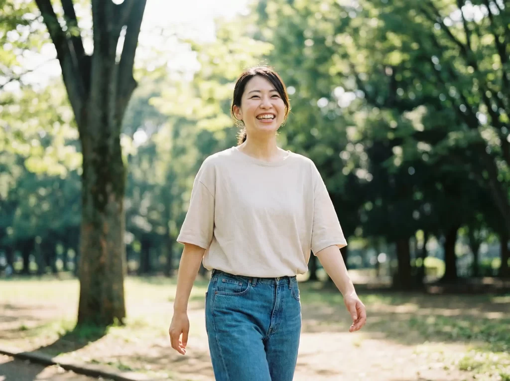 長岡市で坐骨神経痛が改善し、快適に歩けるようになったイメージ